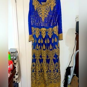 Beautiful blue Kuftan/ dress. Comes with beaded belt
